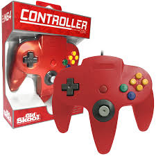 Old Skool N64 Controller Red
