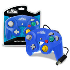 Old Skool GameCube / Wii Compatible Controller - Blue/Cyan