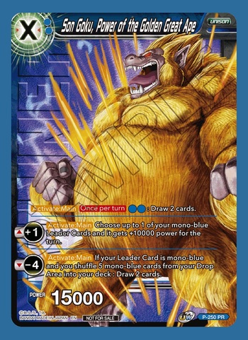 Son Goku, Power of the Golden Great Ape - P-250_PR - PR