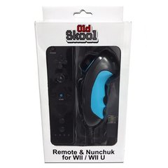 Old Skool Wii Remote and Nunchuck Combo for Wii / Wii U - Black