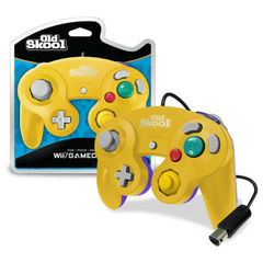 Old Skool GameCube / Wii Compatible Controller - YELLOW/PURPLE