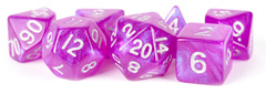 16mm Stardust Acrylic Poly Dice Set: Purple