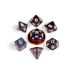 10mm Mini Stardust Acrylic Poly Dice Set: Galaxy