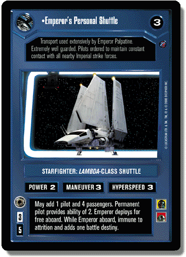 Emperors Personal Shuttle - Unlimited