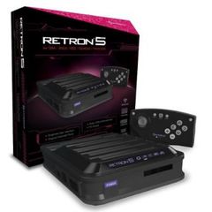 RetroN 5: HD Gaming Console for GBA/ GBC/ GB/ SNES/ NES/ Super Famicom/ Famicom/ Genesis/ Mega Drive/ Master System (Black) - Hyperkin