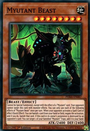 Myutant Beast - PHRA-EN087 - Super Rare - 1st Edition