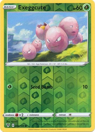 Exeggcute - 004/185 - Common - Reverse Holo - Pokemon TCG  Pokemon Singles   Sword & Shield Sets  Vivid Voltage - The Card Nest