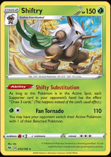 x4 Shiftry - 012/185 - Rare Pokemon SS04 Vivid Voltage M/NM | eBay