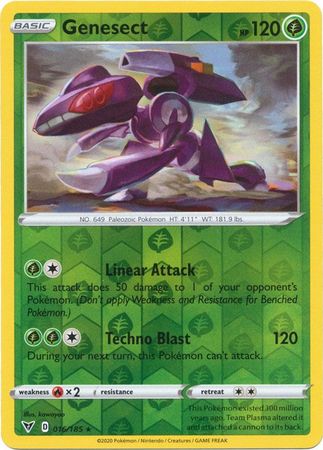 Genesect - 016/185 - Holo Rare - Reverse Holo
