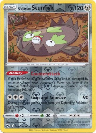 galarian stunfisk pokemon card Galarian Stunfisk 106/159 - Reverse Holofoil SV09 Journey Together