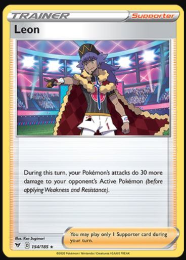 x1 Leon - 154/185 - Holo Rare Pokemon SS04 Vivid Voltage M/NM | eBay
