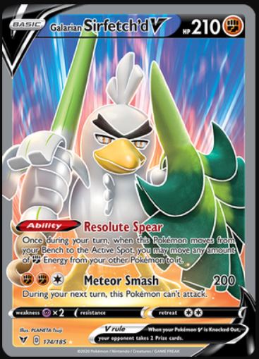 Galarian Sirfetchd V - 174/185 - Full Art Ultra Rare