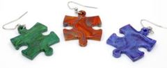 Earrings Borealis Puzzle Piece Pair Asst