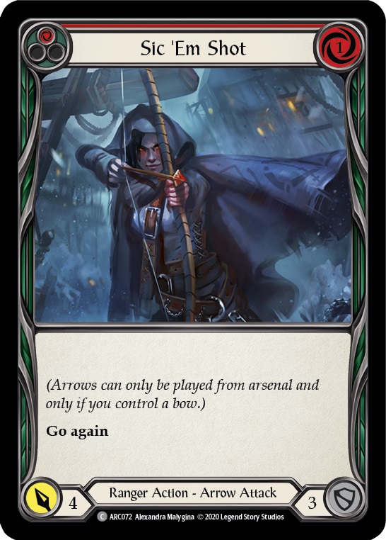 Sic Em Shot (Red) - Rainbow Foil - Unlimited Edition