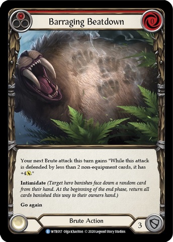 Barraging Beatdown (Red) - Rainbow Foil - Unlimited Edition