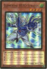 Elemental HERO Stratos (Alternate Art) - MAGO-EN004 - Premium Gold Rare - 1st Edition