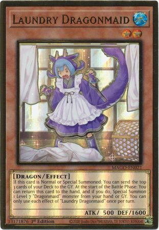 Laundry Dragonmaid - MAGO-EN021 - Premium Gold Rare - 1st Edition
