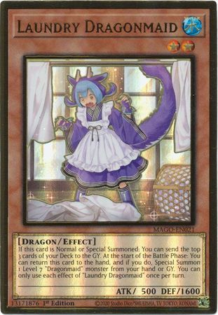 Laundry Dragonmaid - MAGO-EN021 - Premium Gold Rare - 1st Edition