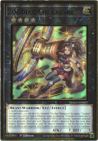 Zoodiac Chakanine - MAGO-EN037 - Premium Gold Rare - 1st Edition