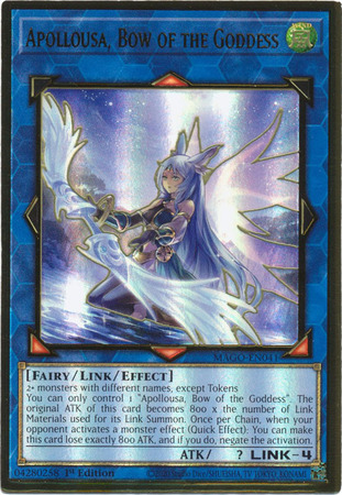 Apollousa, Bow of the Goddess (Alternate Art) - MAGO-EN041 - Premium Gold Rare - 1st Edition
