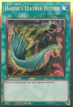 Harpies Feather Duster - MAGO-EN042 - Premium Gold Rare - 1st Edition