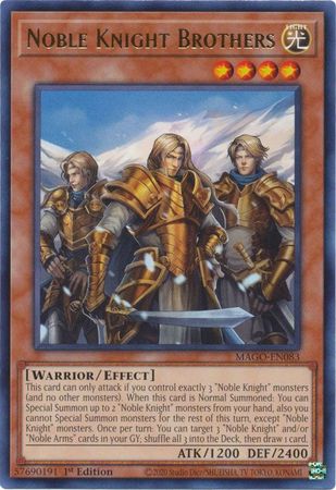 Noble Knight Brothers - MAGO-EN083 - Rare - 1st Edition