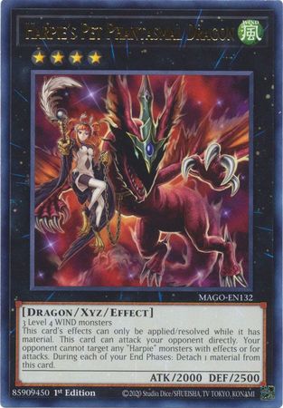 Harpies Pet Phantasmal Dragon - MAGO-EN132 - Rare - 1st Edition