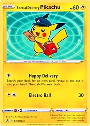 Special Delivery Pikachu - SWSH074 - SWSH Black Star Promos