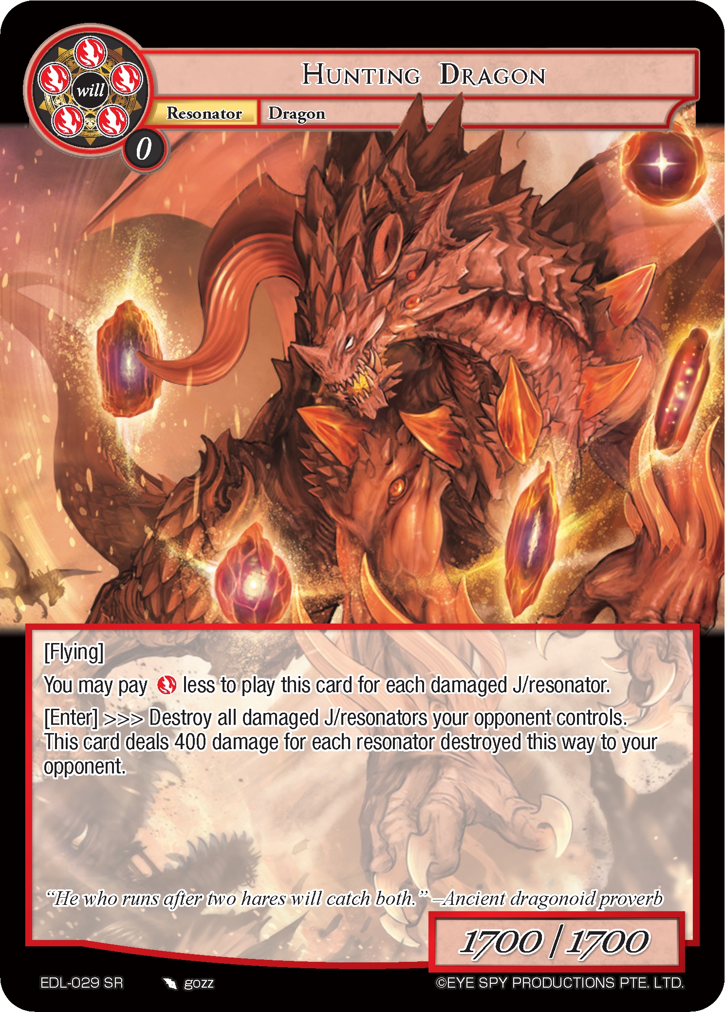Hunting Dragon - EDL-029 - SR Hunting Dragon - EDL-029 - SR