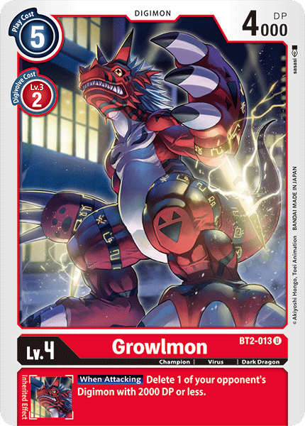 Growlmon - BT2-013 - U