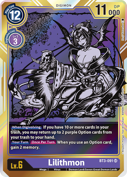 Lilithmon - BT3-091 - SR (Alternate Art)