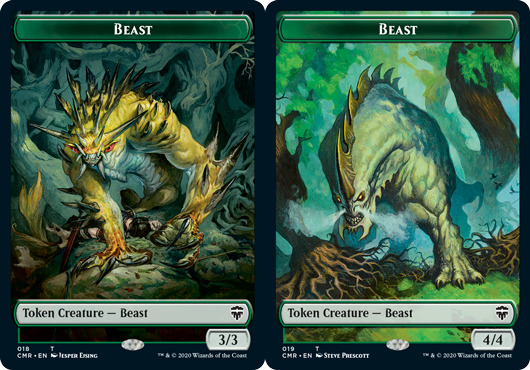 1x Beast Token (18) // Beast Token (19) - Commander Legends - Near