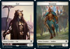 Cat // Soldier Double-sided Token