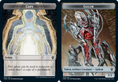 Copy // Golem Double-sided Token - Foil