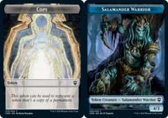 Copy // Salamander Warrior Double-sided Token - Foil