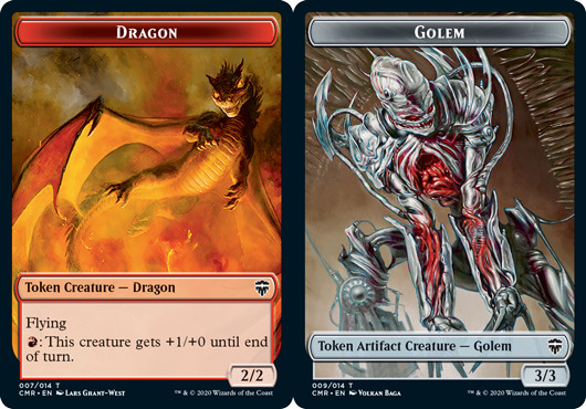 Dragon Token // Golem Token - Foil