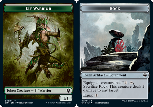 Elf Warrior Token // Rock Token - Foil