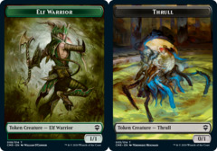 Elf Warrior Token // Thrull Token - Foil