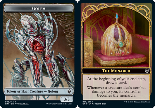 Golem Token // The Monarch Token - Foil