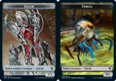 Golem Token // Thrull Token - Foil