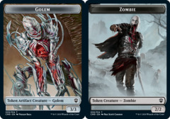 Golem Token // Zombie Token - Foil