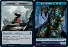 Rock // Salamander Warrior Double-sided Token - Foil