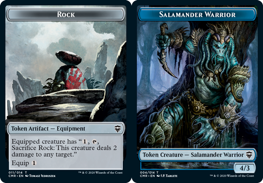 Rock Token // Salamander Warrior Token - Foil