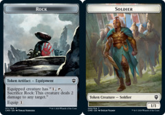 Rock // Soldier Double-sided Token - Foil