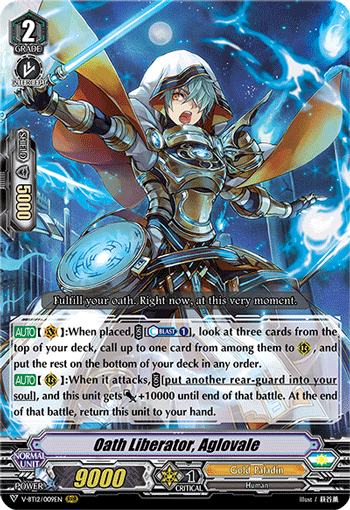 Oath Liberator, Aglovale - V-BT12/009EN - RRR
