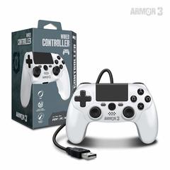 Wired Game Controller for PS4/ PC/ Mac (White) - Armor3