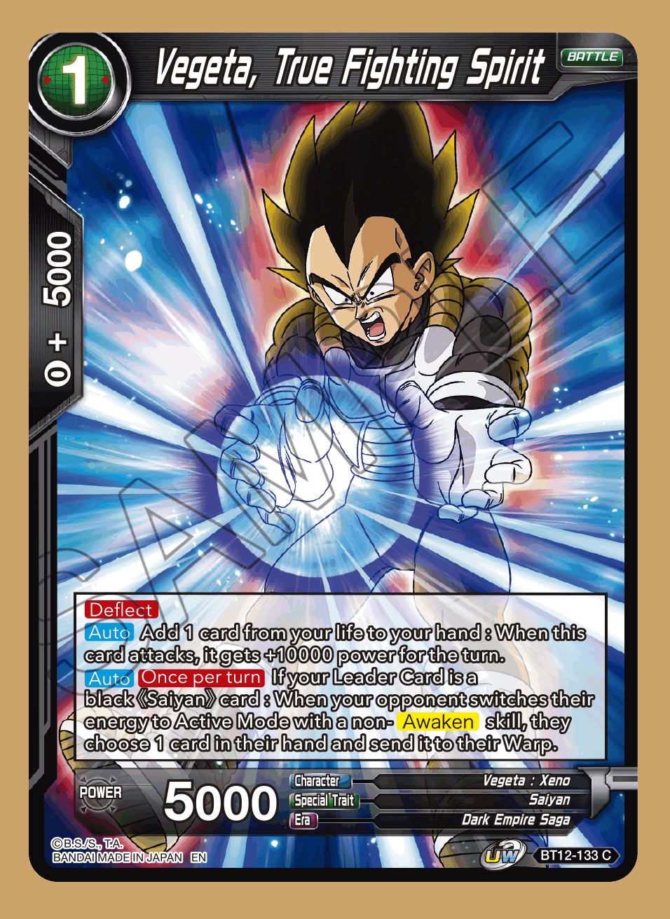 Vegeta, True Fighting Spirit - BT12-133 - C