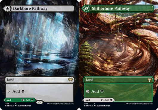 Darkbore Pathway // Slitherbore Pathway - Foil - Borderless Darkbore Pathway // Slitherbore Pathway - Foil - Borderless
