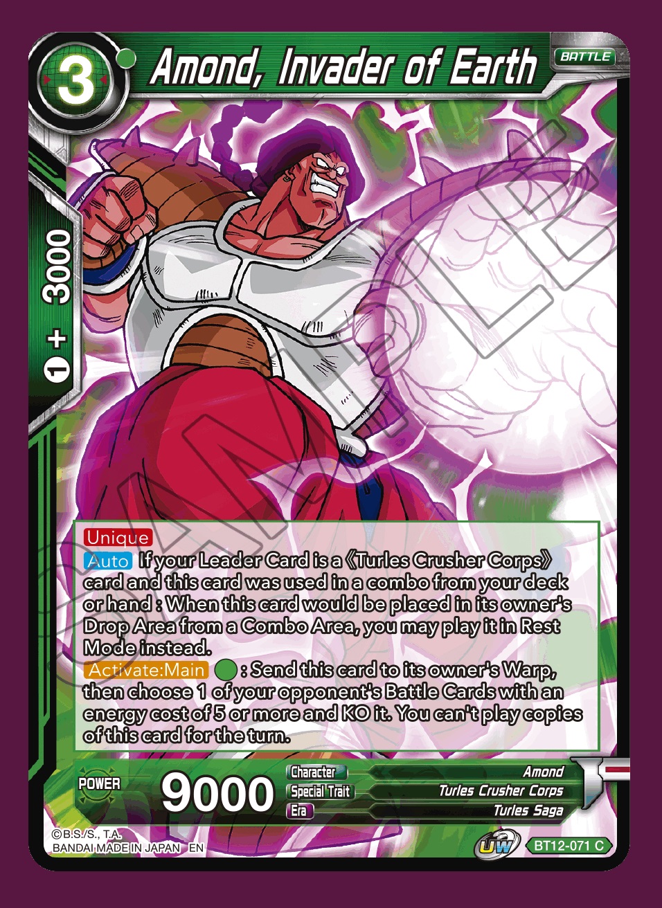 Amond, Invader of Earth - BT12-071 - C