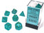 Polyhedral 7-Dice Set CHX27585 - Borealis Teal/Gold Luminary